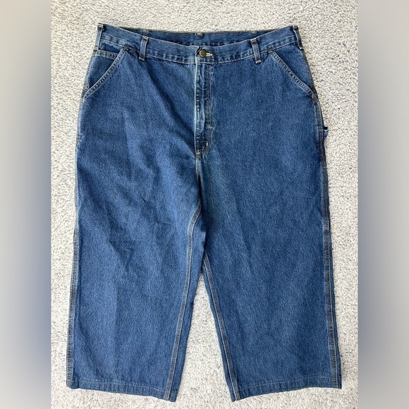 Carhartt Jeans Mens 40 x 36 Loose Original Fit Style B13 DPS 100% Cotton Hemmed - Picture 1 of 4